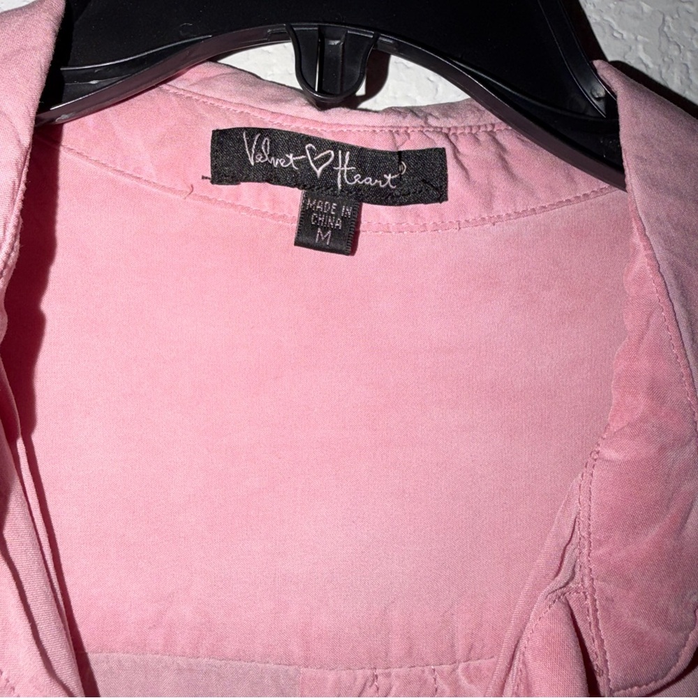 Velvet Heart Dusty Rose Button-Down Shirt - Picture 2 of 5